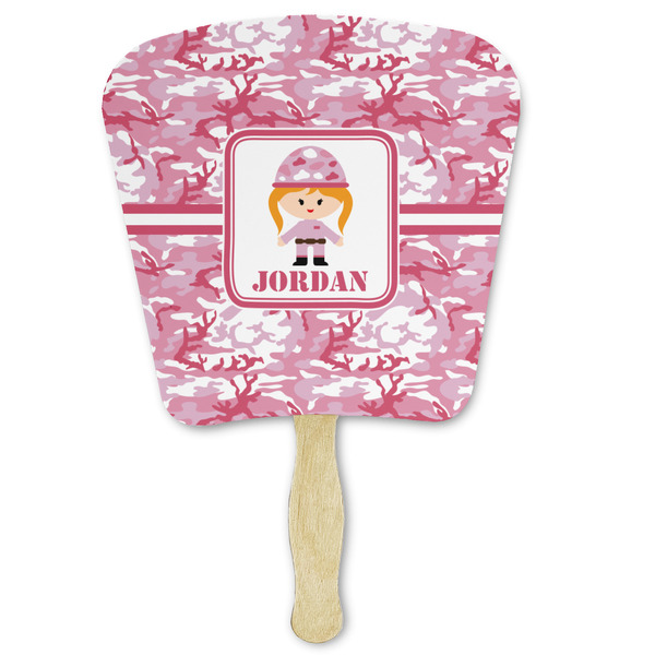 Custom Pink Camo Paper Fan (Personalized)