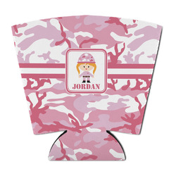 Pink Camo Party Cup Sleeve - with Bottom (Personalized)