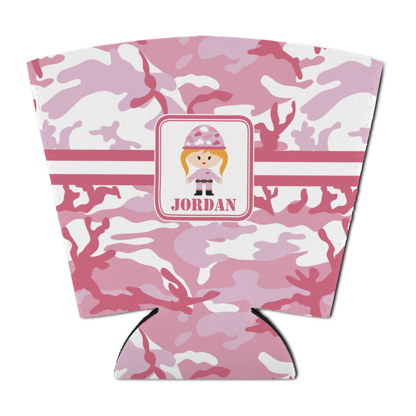 Custom Pink Camo Party Cup Sleeve - with Bottom (Personalized)