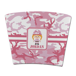 Pink Camo Party Cup Sleeve - without bottom (Personalized)