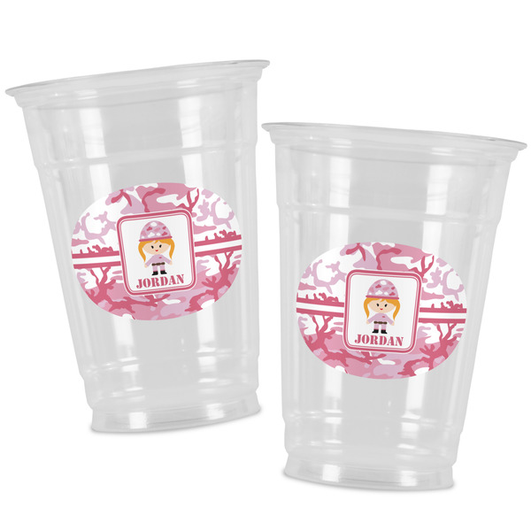 Pink Camo Party Cups - 16oz - Alt View