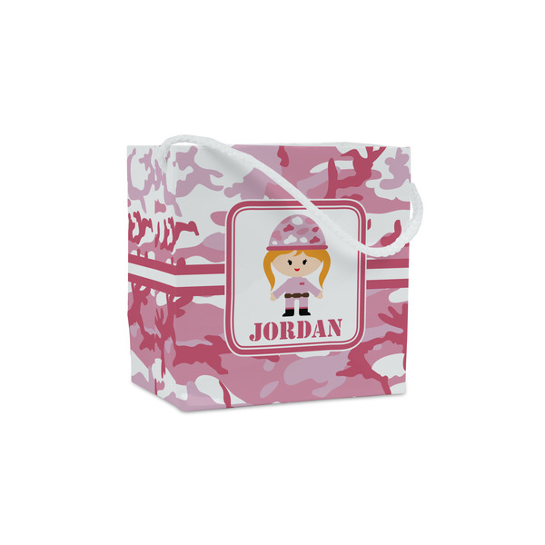 Custom Pink Camo Party Favor Gift Bags - Gloss (Personalized)