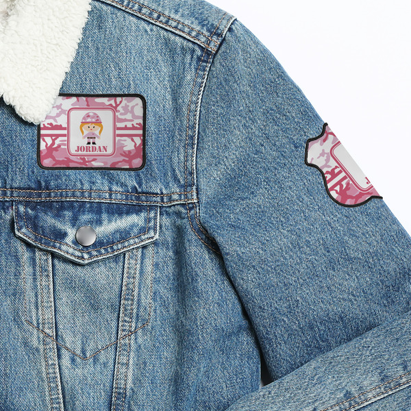 Pink Camo Patches Lifestyle Jean Jacket Detail