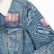 Pink Camo Patches Lifestyle Jean Jacket Detail