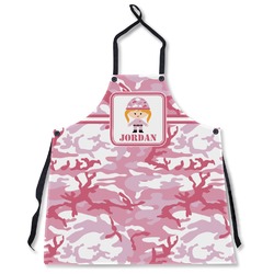 Pink Camo Apron Without Pockets w/ Name or Text