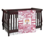 Pink Camo Baby Blanket (Single Sided) (Personalized)