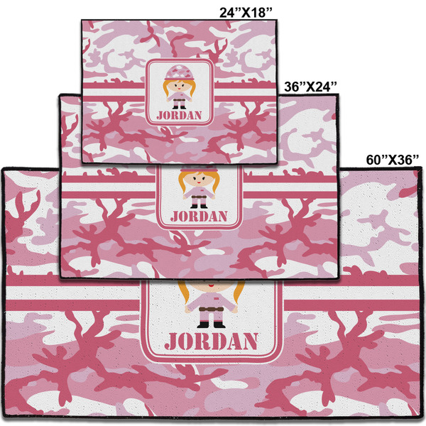 Pink Camo Personalized Door Mat - Group Parent IMF