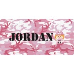 Pink Camo Front License Plate (Personalized)