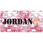 Pink Camo Mini/Bicycle License Plate (Personalized)