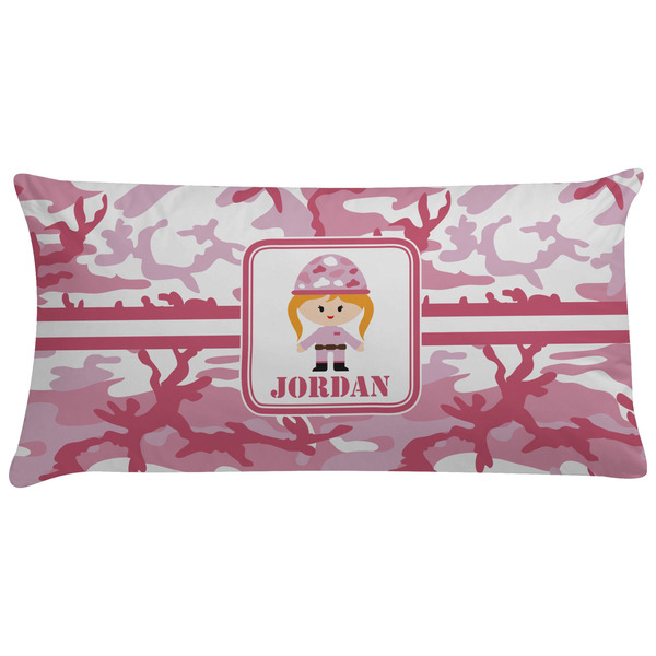 Custom Pink Camo Pillow Case - King (Personalized)