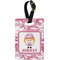 Pink Camo Plastic Luggage Tag - Rectangular w/ Name or Text