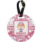 Pink Camo Personalized Round Luggage Tag