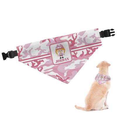 Custom Pink Camo Dog Bandana (Personalized)