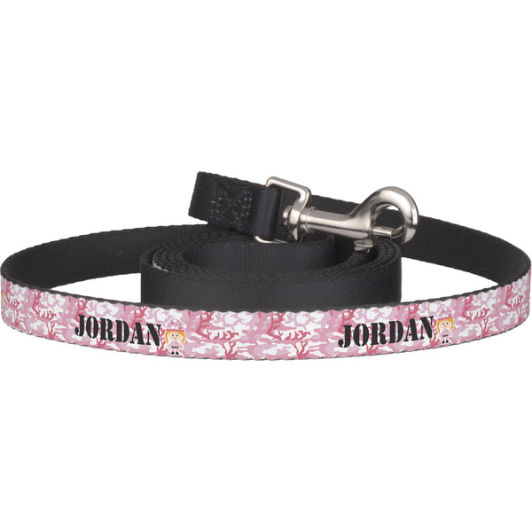 Custom Pink Camo Dog Leash (Personalized)