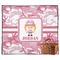 Pink Camo Picnic Blanket - Flat - With Basket
