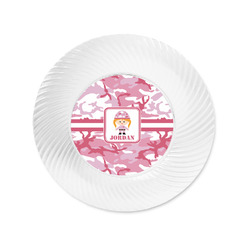 Pink Camo Plastic Party Appetizer & Dessert Plates - 6" (Personalized)