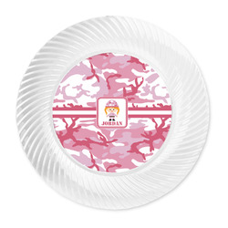 Pink Camo Plastic Party Dinner Plates - 10" (Personalized)