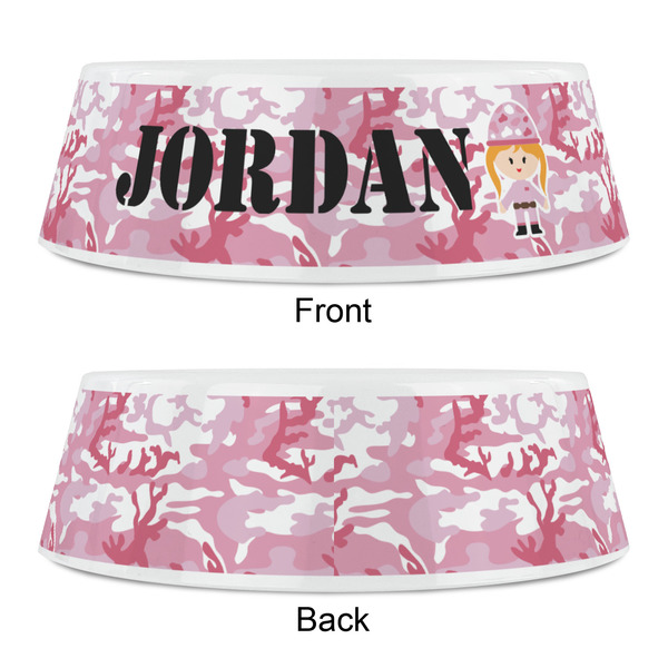 Pink Camo Plastic Pet Bowls - Small - APPROVAL