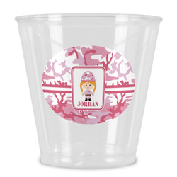 Pink Camo Plastic Shot Glass (Personalized)