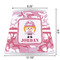 Pink Camo Poly Film Empire Lampshade - Dimensions