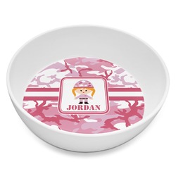 Pink Camo Melamine Bowl - 8 oz (Personalized)