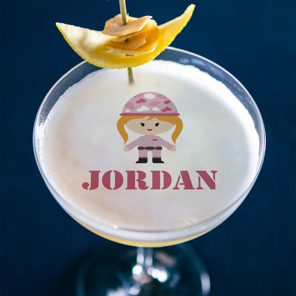 Pink Camo Printed Drink Topper - XLarge - In Context