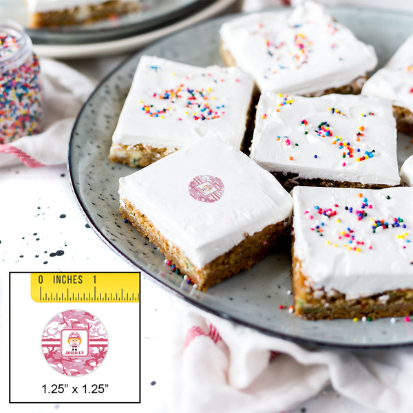 Pink Camo Printed Icing Circle - XSmall - In Context