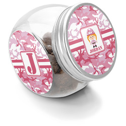Pink Camo Puppy Treat Jar (Personalized)