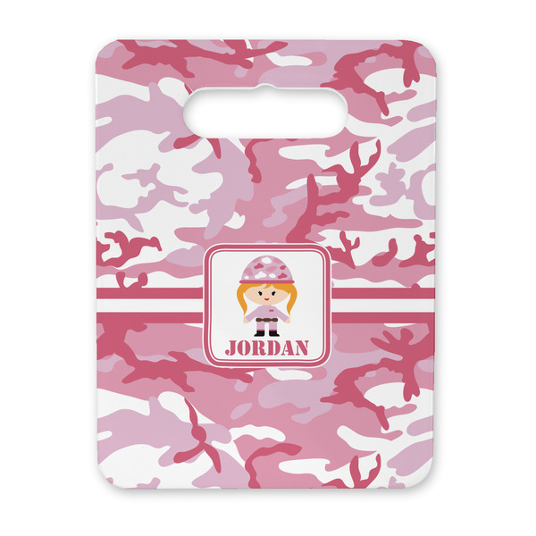 Custom Pink Camo Rectangular Trivet with Handle (Personalized)