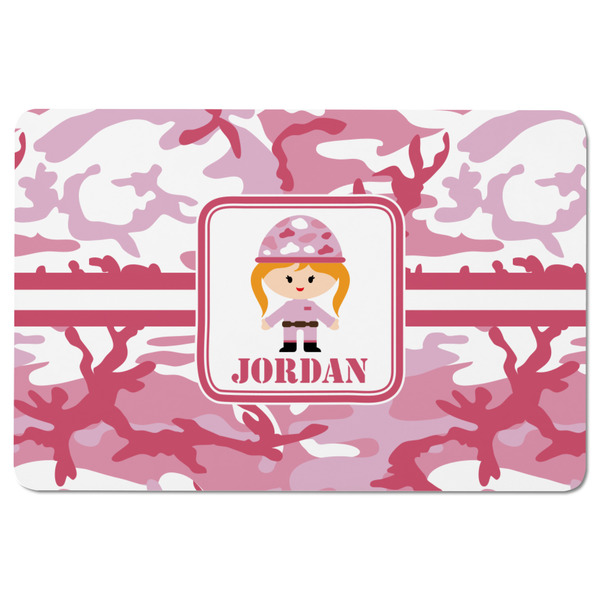 Pink Camo Rectangular Fridge Magnet - FRONT