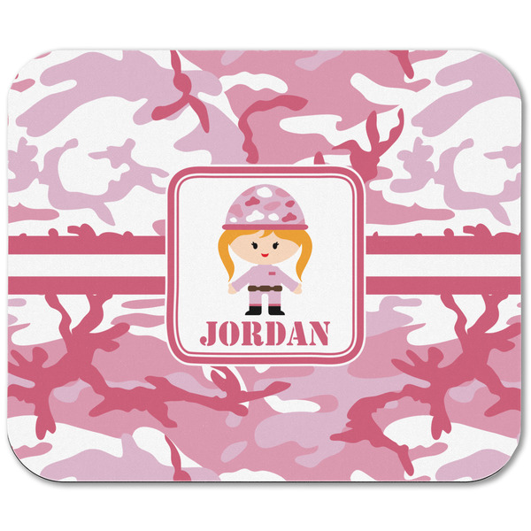 Pink Camo Rectangular Mouse Pad - APPROVAL