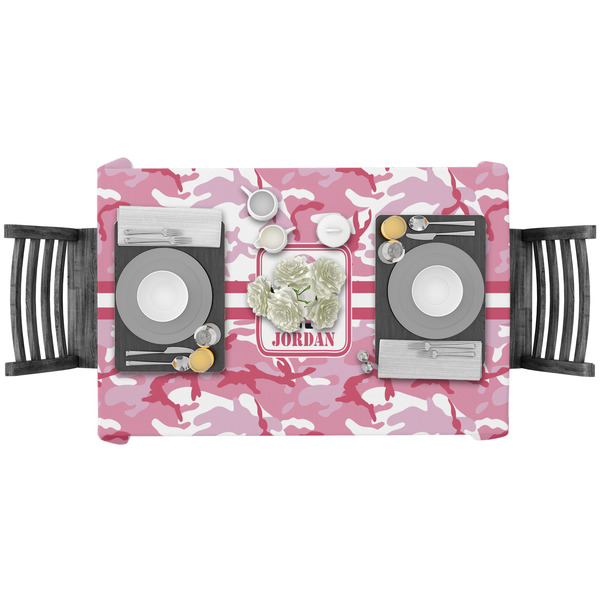 Pink Camo Rectangular Tablecloths - LIFESTYLE