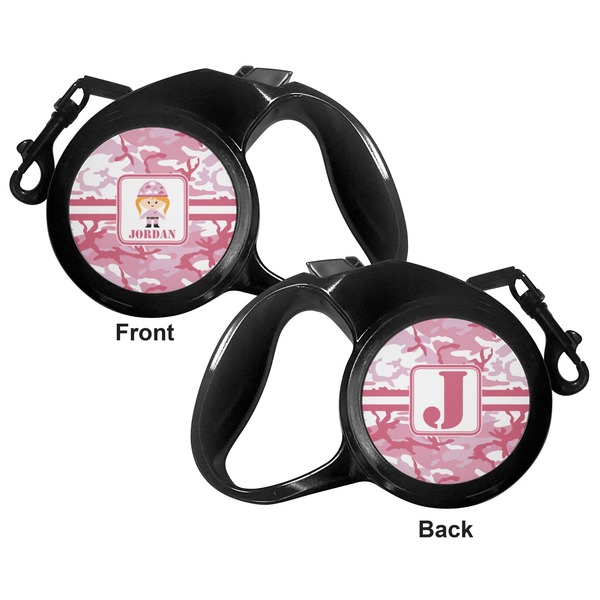Pink Camo Retractable Dog Leash - Small - Apvl