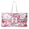 Pink Camo Large Rope Tote Bag - Front View