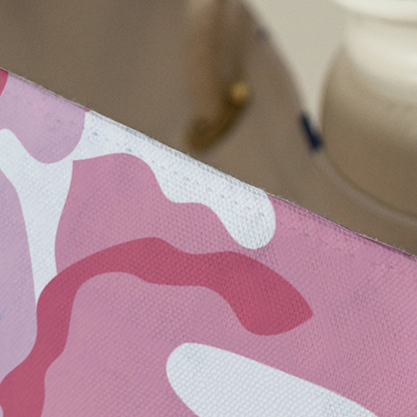 Pink Camo Large Rope Tote - Close Up View