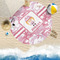 Pink Camo Round Beach Towel Lifestyle