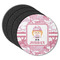 Pink Camo Round Coaster Rubber Back - Main
