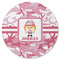 Pink Camo Round Rubber Backed Coaster (Personalized)