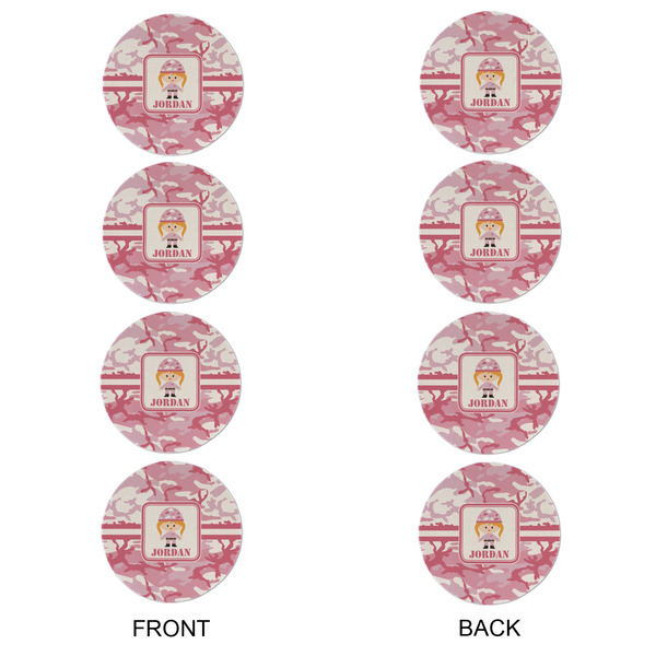 Pink Camo Round Linen Placemats - APPROVAL Set of 4 (double sided)
