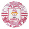 Pink Camo Round Paper Coaster - Approval