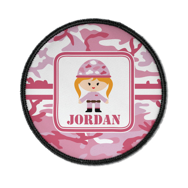 Pink Camo Round Patch