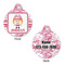 Pink Camo Round Pet ID Tag - Large - Approval