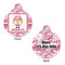 Pink Camo Round Pet Tag - Front & Back