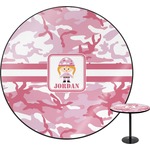 Pink Camo Round Table - 30" (Personalized)