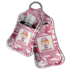 Pink Camo Hand Sanitizer & Keychain Holder (Personalized)