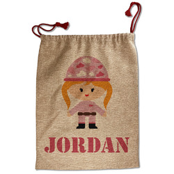 Pink Camo Santa Sack - Front (Personalized)