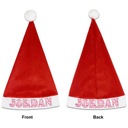 Pink Camo Santa Hat - Front & Back (Personalized)