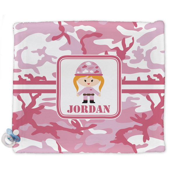 Custom Pink Camo Security Blankets - Double Sided (Personalized)