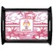 Pink Camo Black Wooden Tray - Large (Personalized)