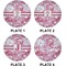Pink Camo Set of Lunch / Dinner Plates (Approval)